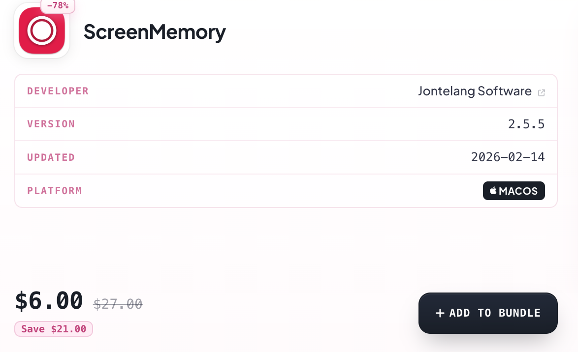 ScreenMemory の割引画面